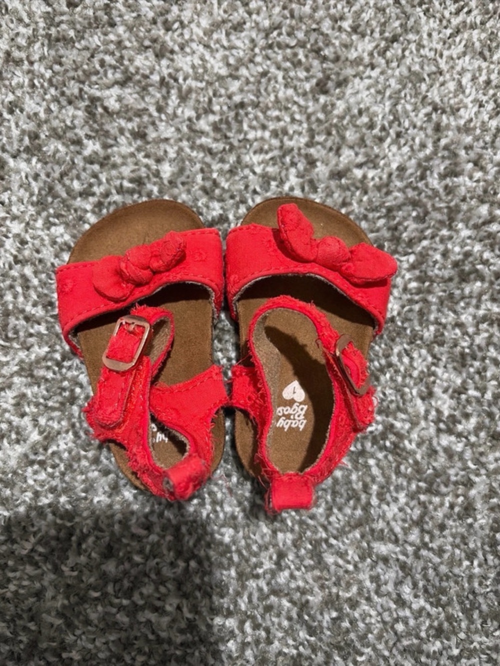 Toddler Red Bow Sandals by Baby Beginnings